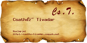 Csathó Tivadar névjegykártya