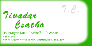 tivadar csatho business card